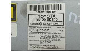 SISTEMA AUDIO / RADIO CD TOYOTA YARIS 1.4 Turbodiesel (90 CV) DE 2010 - D.4575132 / 861200D510