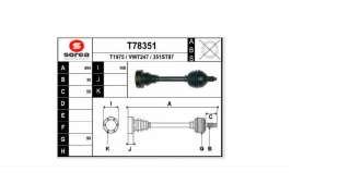 TRANSMISION DELANTERA IZQUIERDA SEAT TOLEDO  - M.1172569 / 6R0407761A