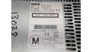 SISTEMA AUDIO / RADIO CD NISSAN QASHQAI 1.5 dCi Turbodiesel (106 CV) DE 2009 - D.4405044 / 28185JD05A 2