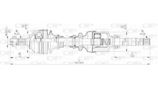 TRANSMISION DELANTERA DERECHA PEUGEOT 307 (2004-2009) 1.6 HDI 110 109CV 1560CC - L.4948725 / 9637117880