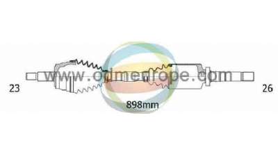 TRANSMISION DELANTERA DERECHA RENAULT CLIO III (2005-2012) 1.4 16V 98CV 1390CC - L.4993026 / 8200618111