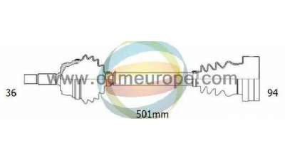 TRANSMISION DELANTERA IZQUIERDA SEAT IBIZA III (2002-2006) 1.2 64CV 1198CC - L.5012181 / 6Q0407271AT