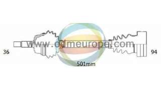 TRANSMISION DELANTERA IZQUIERDA SEAT IBIZA III (2002-2006) 1.2 64CV 1198CC - L.5012181 / 6Q0407271AT