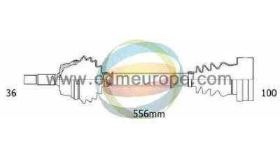 TRANSMISION DELANTERA DERECHA SEAT TOLEDO II (1998-2004) 1.9 TDI 110CV 1896CC - L.5021654 / 1J0407272