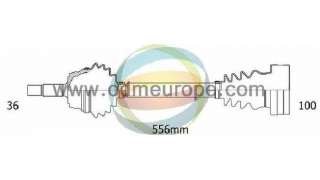 TRANSMISION DELANTERA DERECHA SEAT TOLEDO II (1998-2004) 1.9 TDI 110CV 1896CC - L.5021654 / 1J0407272