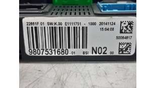 CAJA RELES / FUSIBLES CITROEN C4 CACTUS (2014-) 1.6 BLUEHDI 100 99CV 1560CC - L.5289303 / 9807531680 2