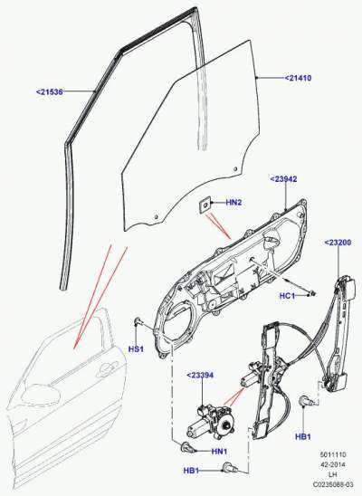 ELEVALUNAS DELANTERO IZQUIERDO PEUGEOT 207 VAN (2006-) - L.5535874 / 9681181280