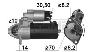 MOTOR ARRANQUE MERCEDES-BENZ CLASE A (2001-2004) A 170 CDI (168.009, 168.109) 95CV 1689CC - L.6110846 / 0051511601