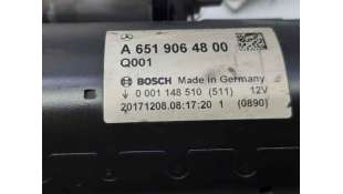 MOTOR ARRANQUE MERCEDES-BENZ CLASE C (2014-) C 220 BLUETEC / D (205.002, 205.004) 170CV 2143CC - L.6222803 / A6519064800 2