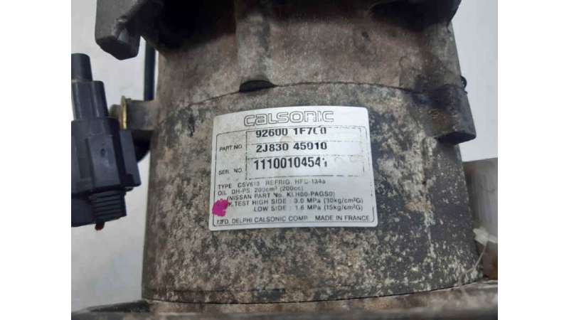 COMPRESOR AIRE ACONDICIONADO NISSAN MICRA II (2000-2003) 1.0 I 16V 60CV 998CC - L.6416582 / 926001F700 COMPRESOR AIRE ACONDICIONADO NISSAN MICRA II (2000-2003) 1.0 I 16V 60CV 998CC - L.6416582 / 926001F700