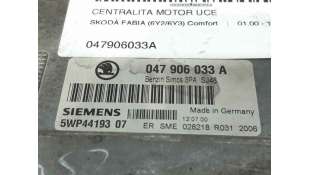 CENTRALITA MOTOR UCE SKODA FABIA I (1999-2003) 1.4 68CV 1397CC - L.6663552 / 047906033A 2
