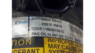 COMPRESOR AIRE ACONDICIONADO NISSAN ALMERA TINO (2003-2006) 2.2 DCI 112CV 2184CC - L.6759081 / 92600BN311