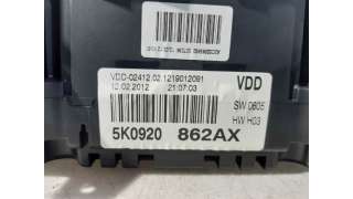 CUADRO INSTRUMENTOS VOLKSWAGEN GOLF VI (2009-2012) 1.6 TDI 105CV 1598CC - L.6868924 / 5K0920862AX