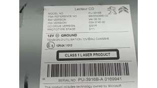 SISTEMA AUDIO / RADIO CD CITROEN C4 LIM. 1.6 Blue-HDI FAP (120 CV) DE 2016 - D.4733371 / 9805593680 2