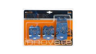 PEDAL ACELERADOR ACCESORIO UNIVERSAL - 1052240 / 8430046404203 - JUEGO DE 3 CUBREPEDALES METALICO AZUL TRIBAL. NUEVO. PEDALSET B