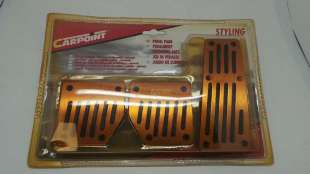 PEDAL ACELERADOR ACCESORIO UNIVERSAL - 1111755 / 8711293043484 - JUEGO DE 3 CUBREPEDALES METALICO AMARILLO . NUEVO. PEDALSET YEL 2