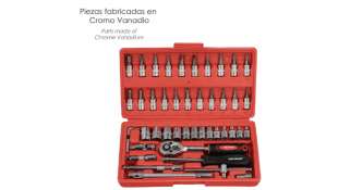 JUEGO DE LLAVES DE VASO Y PUNTAS ACCESORIO UNIVERSAL - 1491857 / 02350090 - JUEGO DE LLAVES DE VASO Y PUNTAS 1/4 46 PIEZAS - JUE 2