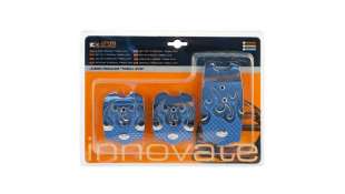 PEDAL ACELERADOR ACCESORIO UNIVERSAL - 1052244 / 8430046404203 - JUEGO DE 3 CUBREPEDALES METALICO AZUL TRIBAL. NUEVO. PEDALSET B 2