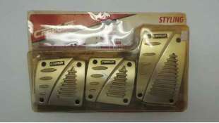 PEDAL ACELERADOR ACCESORIO UNIVERSAL - 1052252 / 8711293043668 - JUEGO DE 3 CUBREPEDALES METALICO . NUEVO. PEDALSET METAL 3 UNIT 2