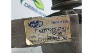 ALTERNADOR FIAT PUNTO (1994-1999) 60 1.2 58CV 1242CC - L.608781 / 63321270 2
