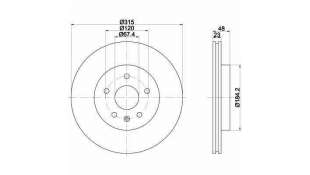 DISCO FRENO TRASERO OPEL INSIGNIA A (2008-2017) 1.6 TURBO (68) 180CV 1598CC - L.938343 / 13501303
