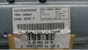 AIRBAG LATERAL TRASERO IZQUIERDO MERCEDES-BENZ CLASE S (1999-2002) S 320 CDI (220.026, 220.126) 197CV 3222CC - L.7139195 /  2