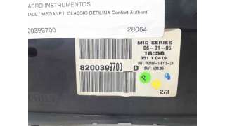 CUADRO INSTRUMENTOS RENAULT MEGANE II SEDÁN (2003-2010) 1.5 DCI (LM0F, LM0T, LM2B) 82CV 1461CC - L.7393306 / 8200399700