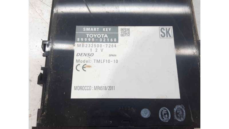 CENTRALITA CIERRE TOYOTA AURIS (2009-2012) 1.6 (ZRE151) 132CV 1598CC - L.7496039 / 8999002160 CENTRALITA CIERRE TOYOTA AURIS (2009-2012) 1.6 (ZRE151) 132CV 1598CC - L.7496039 / 8999002160