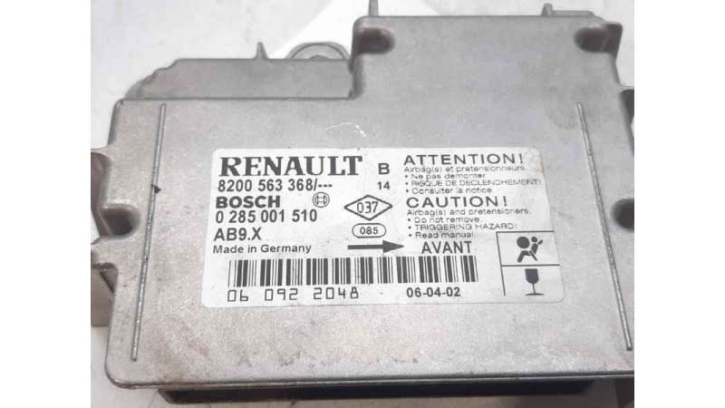 CENTRALITA AIRBAG RENAULT CLIO III (2005-2012) 1.5 DCI (C/BR0G, C/BR1G) 68CV 1461CC - L.7505599 / 8200563368 CENTRALITA AIRBAG RENAULT CLIO III (2005-2012) 1.5 DCI (C/BR0G, C/BR1G) 68CV 1461CC - L.7505599 / 8200563368