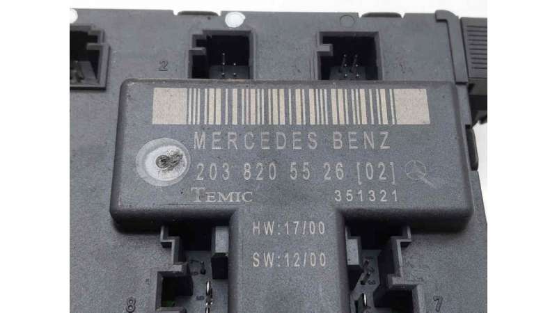 CENTRALITA CIERRE MERCEDES-BENZ CLASE C COUPÉ (2001-2002) C 200 KOMPRESSOR (203.745) 163CV 1998CC - L.7815592 / 2038205526 CENTRALITA CIERRE MERCEDES-BENZ CLASE C COUPÉ (2001-2002) C 200 KOMPRESSOR (203.745) 163CV 1998CC - L.7815592 / 2038205526