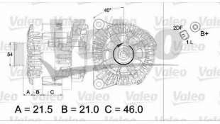 ALTERNADOR CITROEN C3 I (2002-) 1.4 HDI 68CV 1398CC - L.7966446 / 9646476280 2