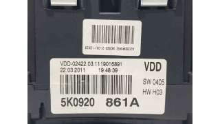 CUADRO INSTRUMENTOS VOLKSWAGEN GOLF VI (2009-2012) 1.6 TDI 105CV 1598CC - L.8010698 / 5K0920861A