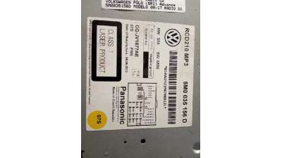 SISTEMA AUDIO / RADIO CD VOLKSWAGEN POLO  - M.655486 / 5M0035156D