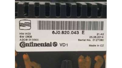 MANDO CLIMATIZADOR SEAT IBIZA ST  - M.741204 / 6J0820043E