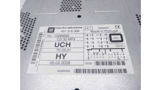 SISTEMA AUDIO / RADIO CD OPEL ASTRA H (2007-2014) 1.7 CDTI (L48) 110CV 1686CC - L.8218040 / 13289935