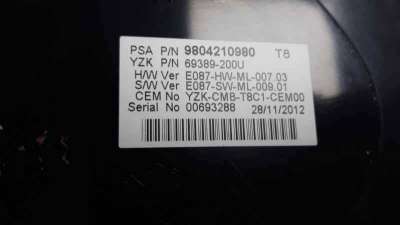 CUADRO INSTRUMENTOS PEUGEOT 5008  - M.832322 / 9804210980