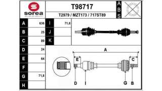 TRANSMISION DELANTERA IZQUIERDA MAZDA 2 LIM.  - M.854406 / FD8025600A