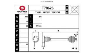 TRANSMISION TRASERA IZQUIERDA AUDI A6 BERLINA  - M.1006566 / 4F0501203B