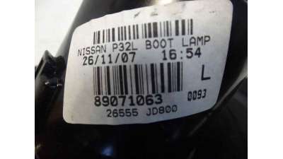 PILOTO TRASERO IZQUIERDO NISSAN QASHQAI  - M.637609 / 26559JD00A
