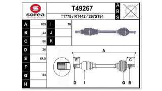 TRANSMISION DELANTERA IZQUIERDA RENAULT CLIO III  - M.658744 / TRANSMISION DELANTERA IZQUIERDA