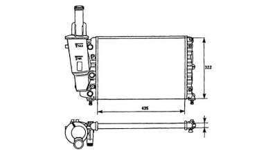 RADIADOR AGUA FIAT PUNTO BERLINA  - M.527979 / 61856