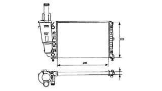 RADIADOR AGUA FIAT PUNTO BERLINA  - M.527979 / 61856