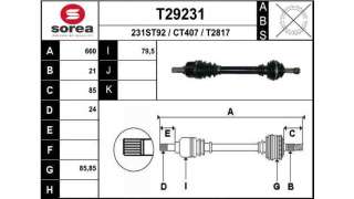 TRANSMISION DELANTERA IZQUIERDA CITROEN C-ELYSÉE  - M.747335 / 1608419280