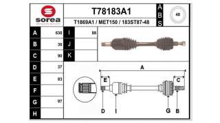 TRANSMISION DELANTERA IZQUIERDA MERCEDES CLASE M  - M.917454 / 1633300401