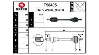 TRANSMISION DELANTERA IZQUIERDA OPEL ADAM  - M.756686 / 10316362