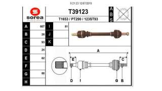 TRANSMISION DELANTERA IZQUIERDA CITROEN C5 STATION WAGON  - M.690053 / 3272GG