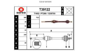 TRANSMISION DELANTERA DERECHA CITROEN C5 STATION WAGON  - M.690052 / 3273EG