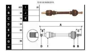 TRANSMISION DELANTERA IZQUIERDA PEUGEOT 208  - M.766256 / 9656135280