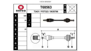 TRANSMISION DELANTERA IZQUIERDA FORD KA+  - M.974565 / E3B53B437CA