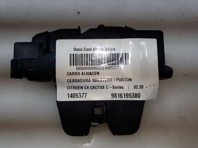 Recambio de cerradura maletero / porton para citroën c4 cactus 2014- c-series referencia OEM IAM 9816195380 9816195380 